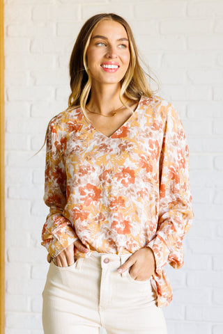 Marigold Dreams Floral Blouse-Long Sleeves-Ave Shops-Motis & Co Boutique, Women's Fashion Boutique in Carthage, Missouri