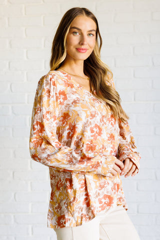 Marigold Dreams Floral Blouse-Long Sleeves-Ave Shops-Motis & Co Boutique, Women's Fashion Boutique in Carthage, Missouri