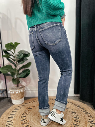 Matt Slim Straight Dark Wash Jeans-Jeans-Petra 153-Motis & Co Boutique, Women's Fashion Boutique in Carthage, Missouri