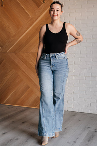 Melia High Rise Side Seam Detail Wide Leg Jeans-Jeans-Ave Shops-Motis & Co Boutique, Women's Fashion Boutique in Carthage, Missouri