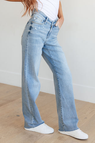 Mildred High Rise V Front Waistband Straight Jeans-Jeans-Ave-Motis & Co Boutique, Women's Fashion Boutique in Carthage, Missouri