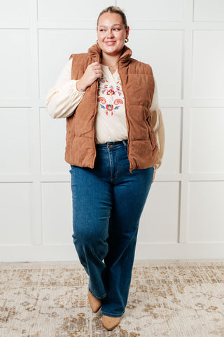 Set Me Up Corduroy Puffer Vest-Layers-Ave Shops-Motis & Co Boutique, Women's Fashion Boutique in Carthage, Missouri