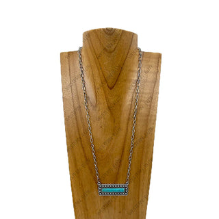 Vian Faux Turquoise Bar Necklace-Necklaces-Western Elite-Motis & Co Boutique, Women's Fashion Boutique in Carthage, Missouri