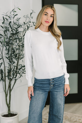 Necessary Closet Space Long Sleeve Top in White-Tops-Ave Shops-Motis & Co Boutique, Women's Fashion Boutique in Carthage, Missouri