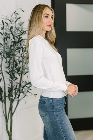 Necessary Closet Space Long Sleeve Top in White-Tops-Ave Shops-Motis & Co Boutique, Women's Fashion Boutique in Carthage, Missouri
