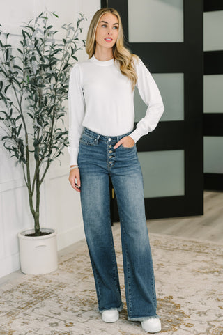 Necessary Closet Space Long Sleeve Top in White-Tops-Ave Shops-Motis & Co Boutique, Women's Fashion Boutique in Carthage, Missouri