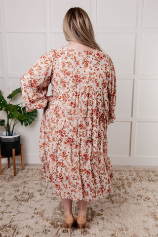 Next to You Balloon Sleeve Floral Dress-Dresses-Ave Shops-Motis & Co Boutique, Women's Fashion Boutique in Carthage, Missouri