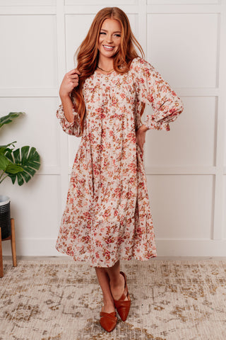 Next to You Balloon Sleeve Floral Dress-Dresses-Ave Shops-Motis & Co Boutique, Women's Fashion Boutique in Carthage, Missouri