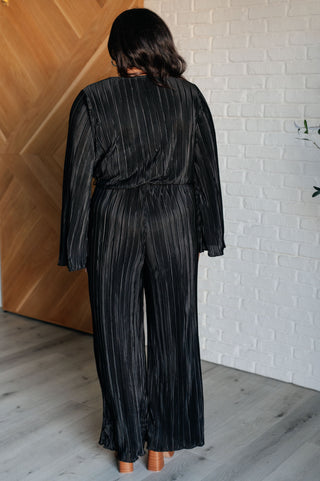 Night Out Plisse Jumpsuit-Jumpsuits & Rompers-Ave Shops-Motis & Co Boutique, Women's Fashion Boutique in Carthage, Missouri