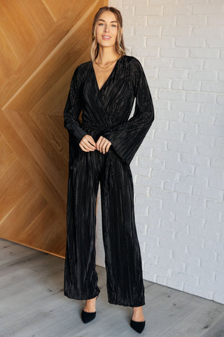 Night Out Plisse Jumpsuit-Jumpsuits & Rompers-Ave Shops-Motis & Co Boutique, Women's Fashion Boutique in Carthage, Missouri