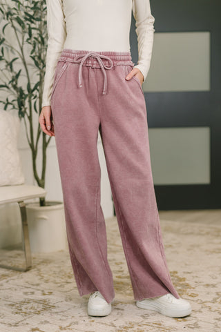 Nights Like This High Waist Palazzo Sweats in Light Rose-lounge-Ave Shops-Motis & Co Boutique, Women's Fashion Boutique in Carthage, Missouri