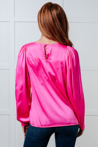 Not Exaggerating Satin Puff Sleeve Blouse-Blouses-Ave Shops-Motis & Co Boutique, Women's Fashion Boutique in Carthage, Missouri