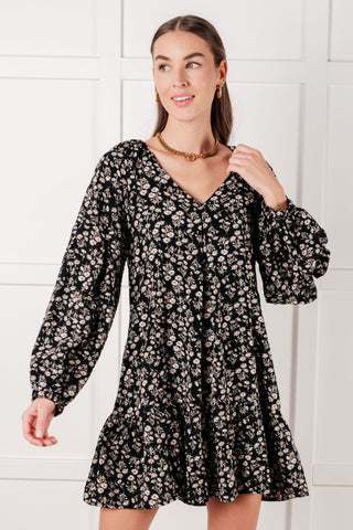 Once Again V-Neck Floral Dress-Dresses-Ave Shops-Motis & Co Boutique, Women's Fashion Boutique in Carthage, Missouri