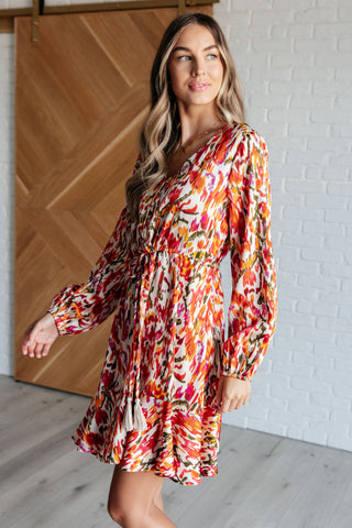 Once Upon a Dream V-Neck Balloon Sleeve Dress-Dresses-Ave Shops-Motis & Co Boutique, Women's Fashion Boutique in Carthage, Missouri