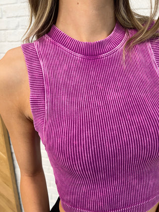 Over and Out Cropped Ribbed Tank in Lt Plum-Womens-Ave Shops-Motis & Co Boutique, Women's Fashion Boutique in Carthage, Missouri