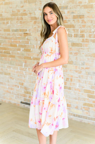 Pastel Petals Floral Midi Dress-Dresses-Ave-Motis & Co Boutique, Women's Fashion Boutique in Carthage, Missouri