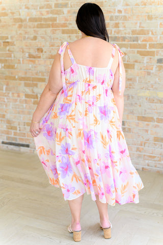 Pastel Petals Floral Midi Dress-Dresses-Ave-Motis & Co Boutique, Women's Fashion Boutique in Carthage, Missouri