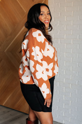 Patches of Flowers Floral Sweater-Sweaters-Ave Shops-Motis & Co Boutique, Women's Fashion Boutique in Carthage, Missouri