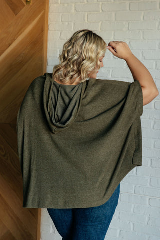 Perfectly Poised Hooded Poncho in Olive-Layers-Ave Shops-Motis & Co Boutique, Women's Fashion Boutique in Carthage, Missouri