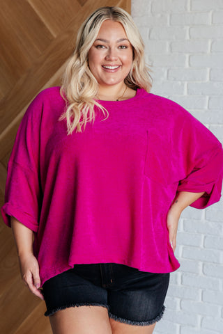 Pink Thoughts Chenille Blouse-Womens-Ave-Motis & Co Boutique, Women's Fashion Boutique in Carthage, Missouri