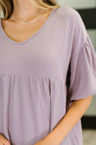 Pleasantly Perfect Bubble Sleeve Peasant Blouse-Short Sleeves-Ave Shops-Motis & Co Boutique, Women's Fashion Boutique in Carthage, Missouri