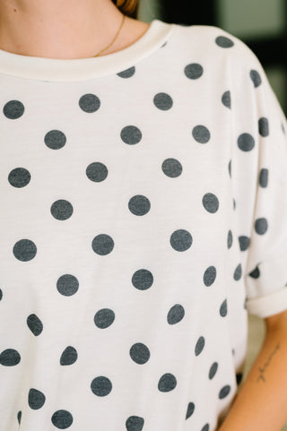 Pretty in Polka Oversized Drop Shoulder Tee-Short Sleeves-Ave Shops-Motis & Co Boutique, Women's Fashion Boutique in Carthage, Missouri