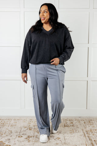 Race to Relax Cargo Pants in Rhino Grey-Pants-Ave Shops-Motis & Co Boutique, Women's Fashion Boutique in Carthage, Missouri