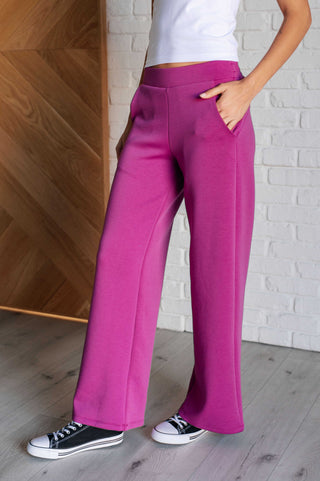 Resort Travel Wide Leg Crop Pant in Magenta-Pants-Ave Shops-Motis & Co Boutique, Women's Fashion Boutique in Carthage, Missouri