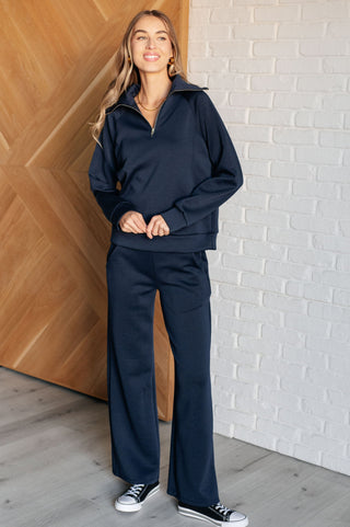 Resort Travel Wide Leg Crop Pant in Navy-Pants-Ave Shops-Motis & Co Boutique, Women's Fashion Boutique in Carthage, Missouri