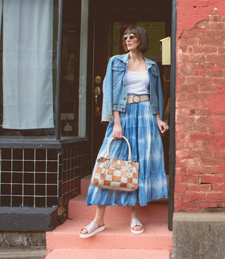 Rockababy SL Tan Nectar Leather Handbag by Bed|Stu-Handbags-Bedstu-Motis & Co Boutique, Women's Fashion Boutique in Carthage, Missouri