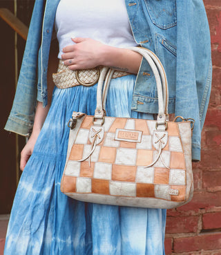 Rockababy SL Tan Nectar Leather Handbag by Bed|Stu-Handbags-Bedstu-Motis & Co Boutique, Women's Fashion Boutique in Carthage, Missouri