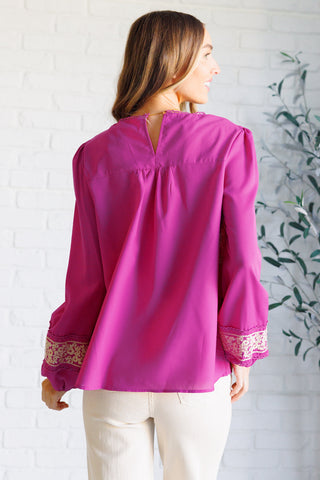 Rodeo Queen Embroidered Blouse-Tops-Ave Shops-Motis & Co Boutique, Women's Fashion Boutique in Carthage, Missouri