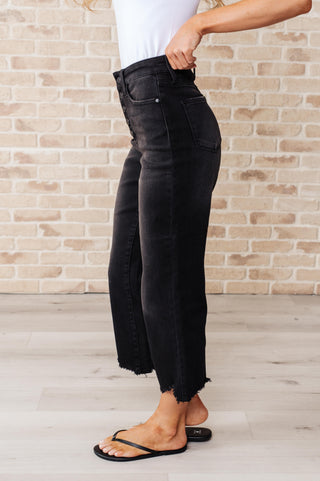 Ryan High Rise Button Fly Wide Leg Crop Jeans-Jeans-Ave Shops-Motis & Co Boutique, Women's Fashion Boutique in Carthage, Missouri