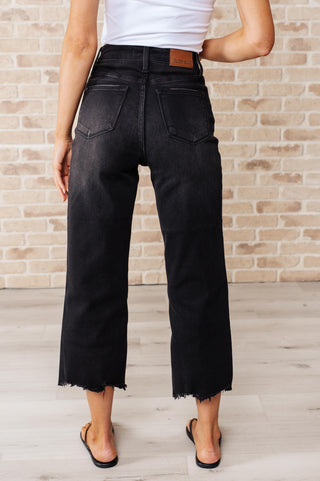 Ryan High Rise Button Fly Wide Leg Crop Jeans-Jeans-Ave Shops-Motis & Co Boutique, Women's Fashion Boutique in Carthage, Missouri