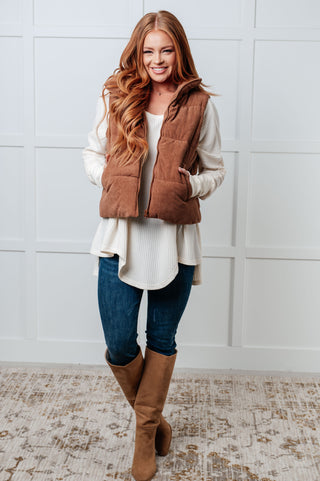 Set Me Up Corduroy Puffer Vest-Layers-Ave Shops-Motis & Co Boutique, Women's Fashion Boutique in Carthage, Missouri