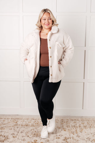 Shrouded in Sherpa Coat in White-Layers-Ave Shops-Motis & Co Boutique, Women's Fashion Boutique in Carthage, Missouri