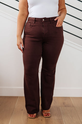 Sienna High Rise Control Top Flare Jeans in Espresso-Jeans-Ave-Motis & Co Boutique, Women's Fashion Boutique in Carthage, Missouri