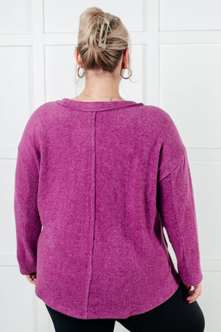 Simple Silhouette Brushed Hacci Sweater in Light Plum-Tops-Ave Shops-Motis & Co Boutique, Women's Fashion Boutique in Carthage, Missouri