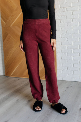 Simple Solution Knit Set in Wine-Pants-Ave Shops-Motis & Co Boutique, Women's Fashion Boutique in Carthage, Missouri