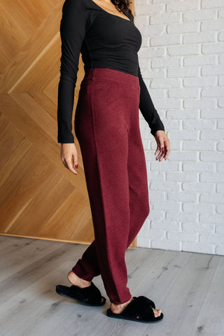 Simple Solution Knit Set in Wine-Pants-Ave Shops-Motis & Co Boutique, Women's Fashion Boutique in Carthage, Missouri