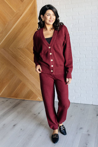 Simple Solution Knit Set in Wine-Pants-Ave Shops-Motis & Co Boutique, Women's Fashion Boutique in Carthage, Missouri