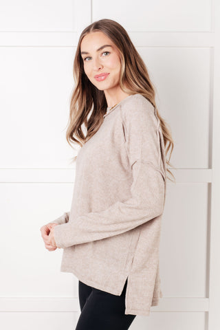 Simply Basic Ribbed Hacci Sweater in Mocha-Tops-Ave Shops-Motis & Co Boutique, Women's Fashion Boutique in Carthage, Missouri