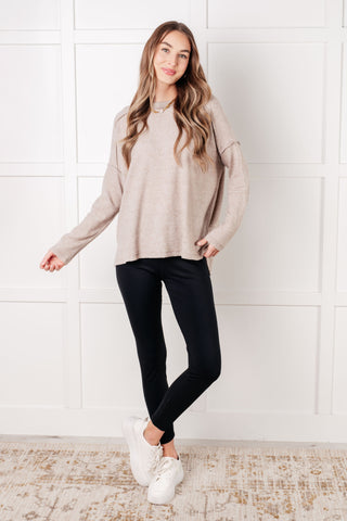 Simply Basic Ribbed Hacci Sweater in Mocha-Tops-Ave Shops-Motis & Co Boutique, Women's Fashion Boutique in Carthage, Missouri