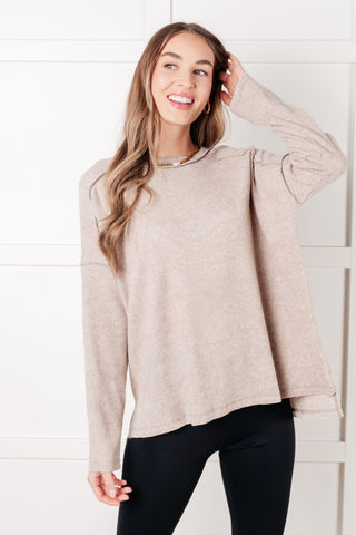 Simply Basic Ribbed Hacci Sweater in Mocha-Tops-Ave Shops-Motis & Co Boutique, Women's Fashion Boutique in Carthage, Missouri