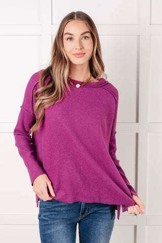 Simply Basic Ribbed Hacci Sweater in Light Plum-Tops-Ave Shops-Motis & Co Boutique, Women's Fashion Boutique in Carthage, Missouri