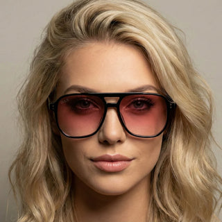 Skye Black Frame Pink Sunglasses-Sunglasses-DAX-Motis & Co Boutique, Women's Fashion Boutique in Carthage, Missouri