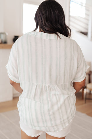 So Far Away Striped Top-Short Sleeves-Ave-Motis & Co Boutique, Women's Fashion Boutique in Carthage, Missouri