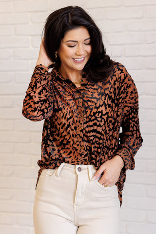 So Fierce Animal Print Blouse-Tops-Ave Shops-Motis & Co Boutique, Women's Fashion Boutique in Carthage, Missouri