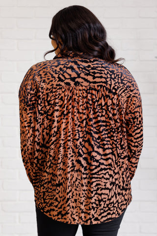 So Fierce Animal Print Blouse-Tops-Ave Shops-Motis & Co Boutique, Women's Fashion Boutique in Carthage, Missouri