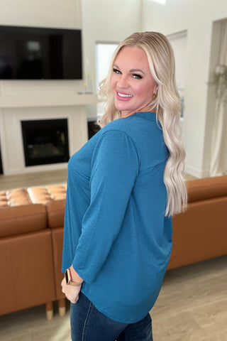 So Outstanding Top in Teal-Long Sleeves-Ave-Motis & Co Boutique, Women's Fashion Boutique in Carthage, Missouri